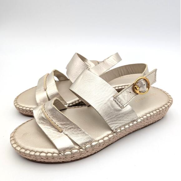 Cole Haan Cloudfeel Tilden Ankle Strap Sandal Women's Gold Size US8B EU38.5 - Picture 1 of 11